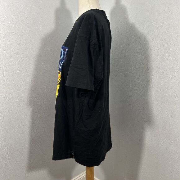 Bleecker Mercer T‎ Shirt Mens 2X Black Graffiti Artsy Graphic Grunge Y2K 90s - Picture 2 of 8